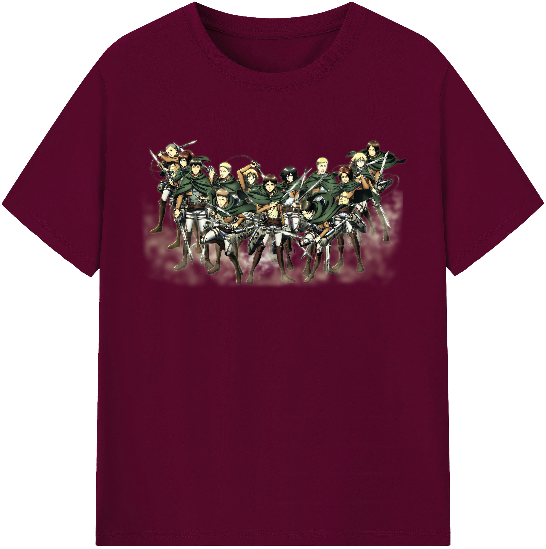 （画像用） 進撃の巨人 Attack on Titan レディースカジュアルプリントTシャツ（綿100％）